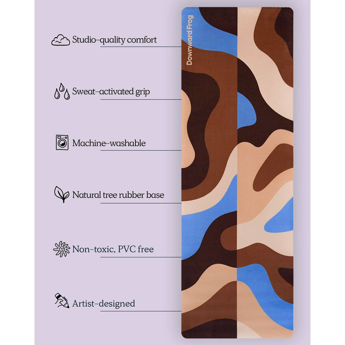Rocky Patterned Yoga Mat - 4mm
