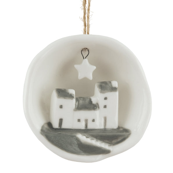 East of India Half Porcelain Bauble - Wish you lived nearer