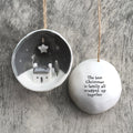East of India Half Porcelain Bauble - Best Christmas family