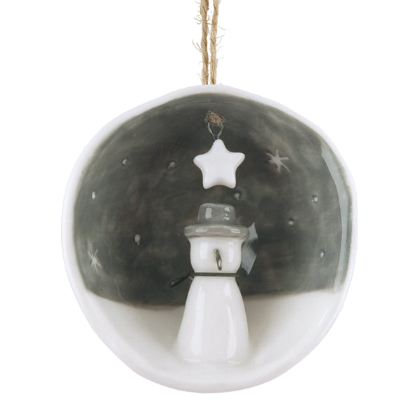 East of India Half Porcelain Bauble - If kisses were snowflakes