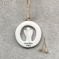 East of India Porcelain Cut Out Hanging Decoration - Guardian angel