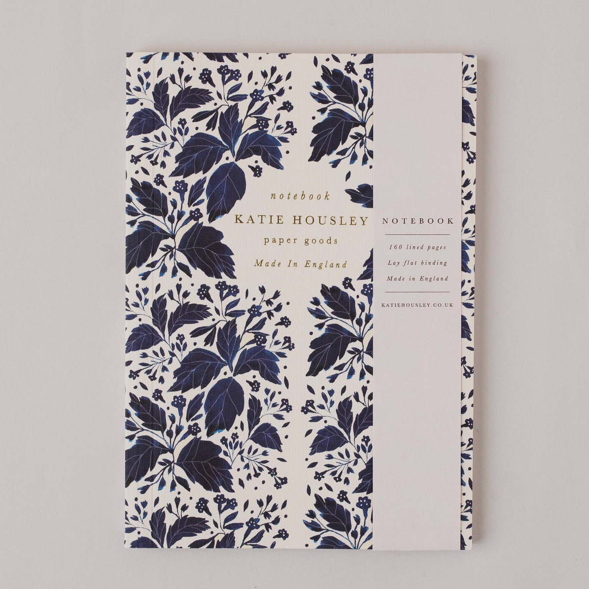 Blue Botanical Foiled A5 Lined Journal