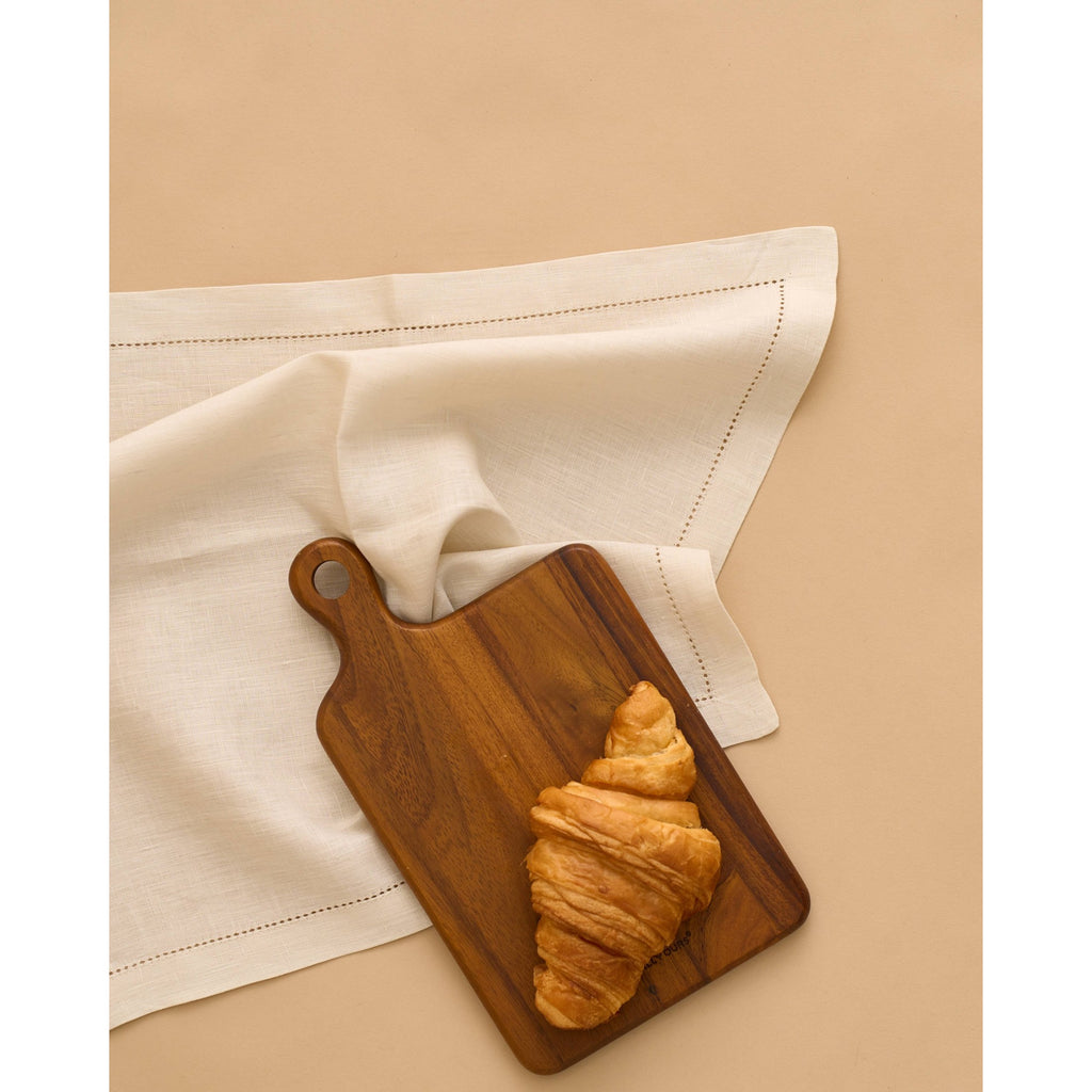 Hemstitch Border Napkins - Oat, Set of 4