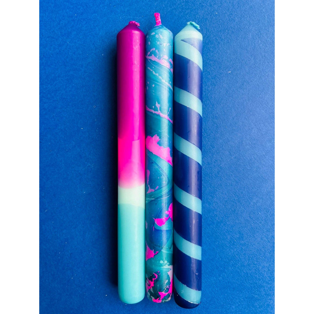 Dip Dye Dinner Candles - Trio