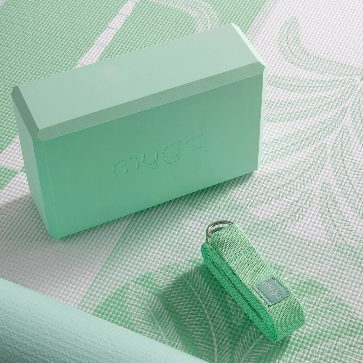 Myga Printed Yoga Starter Kit - Sage Palm
