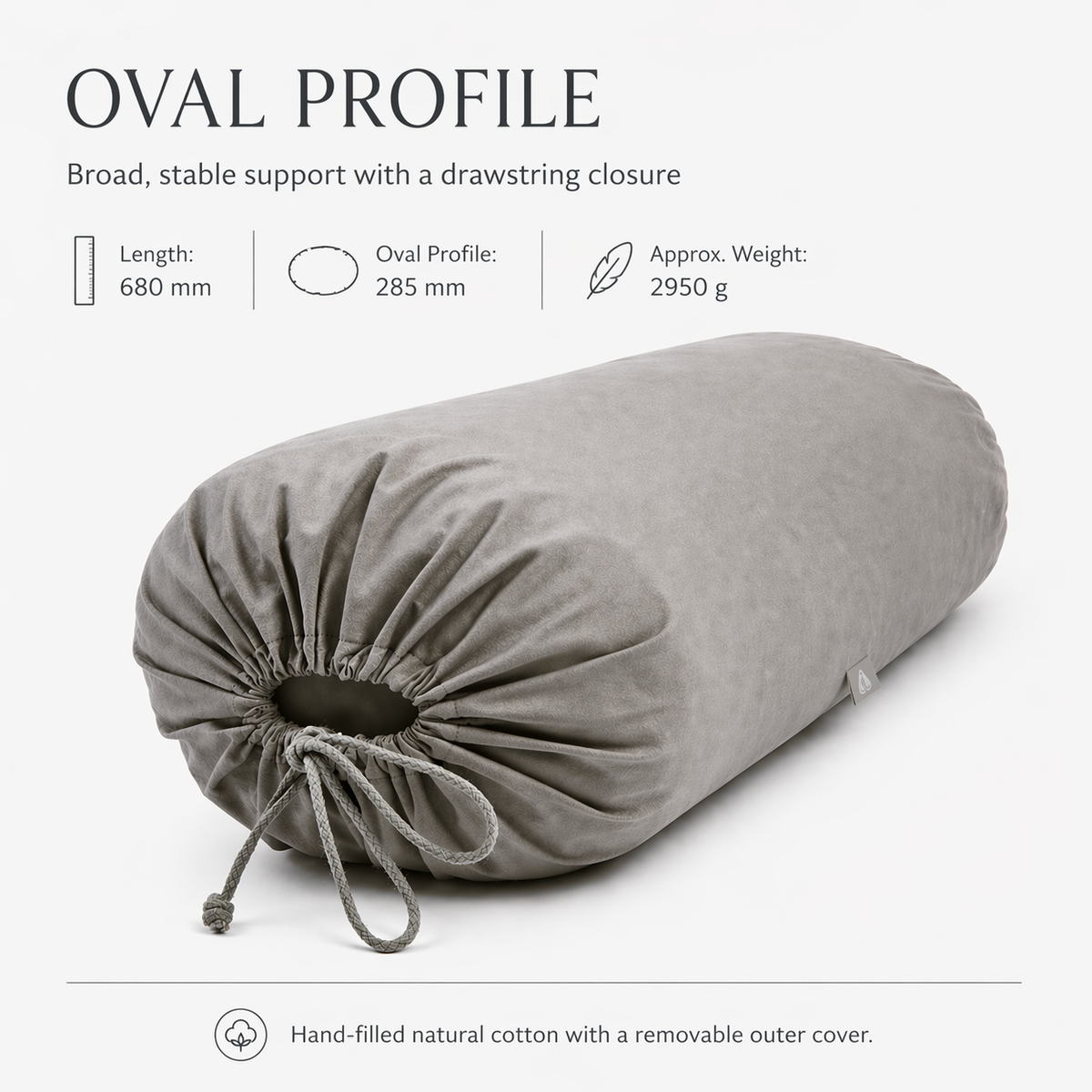 Oval Yoga Bolster for Restorative Yoga
