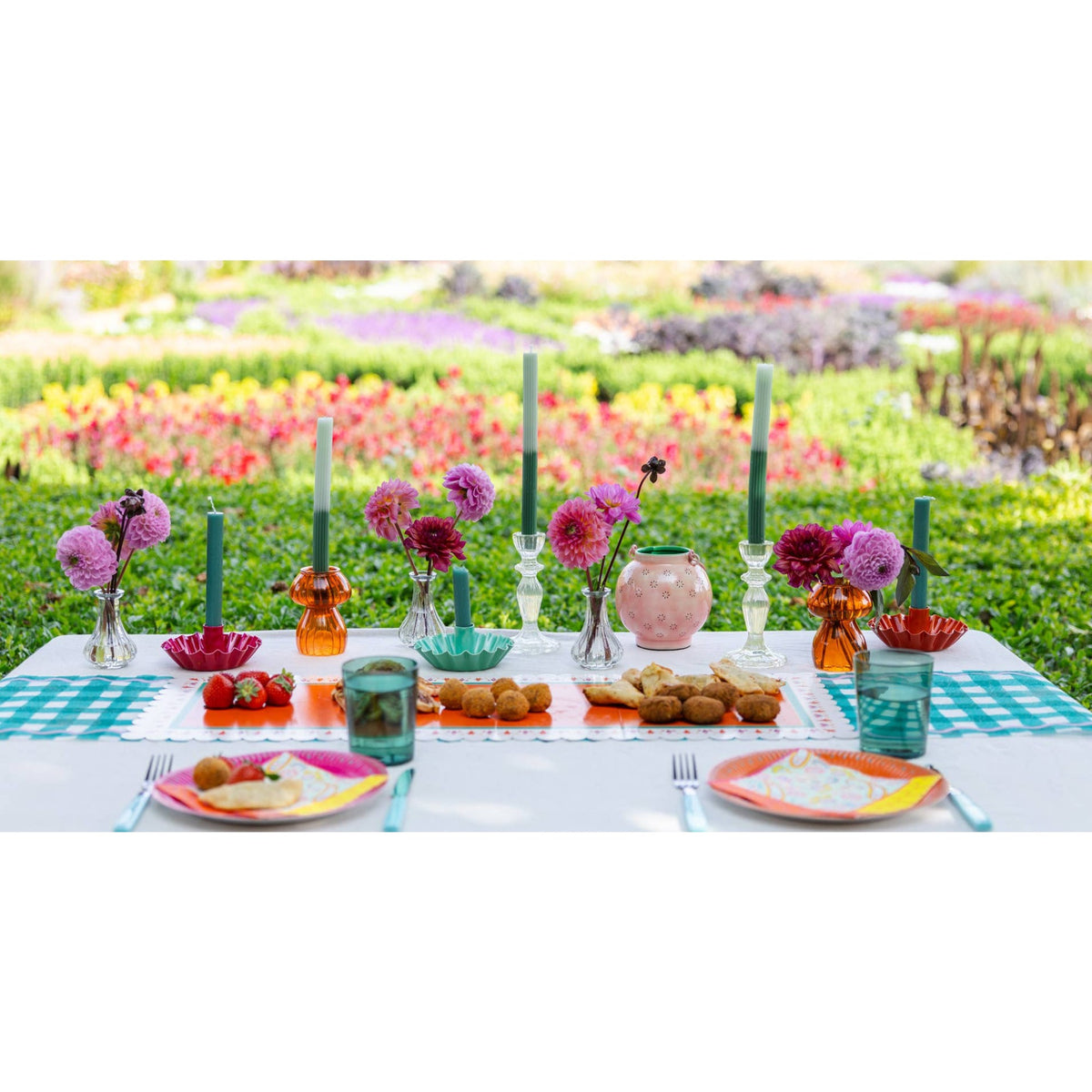 Green Gingham Table Runner - 2m