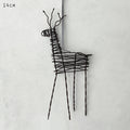 East of India Rusty Wire Hanging Reindeer