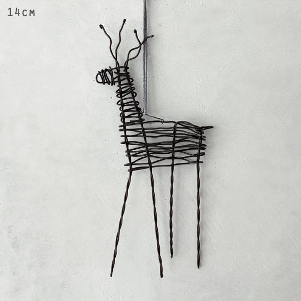 East of India Rusty Wire Hanging Reindeer