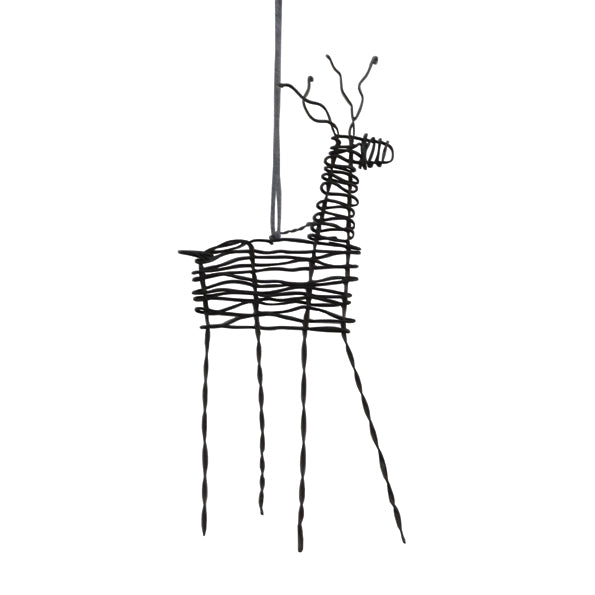 East of India Rusty Wire Hanging Reindeer