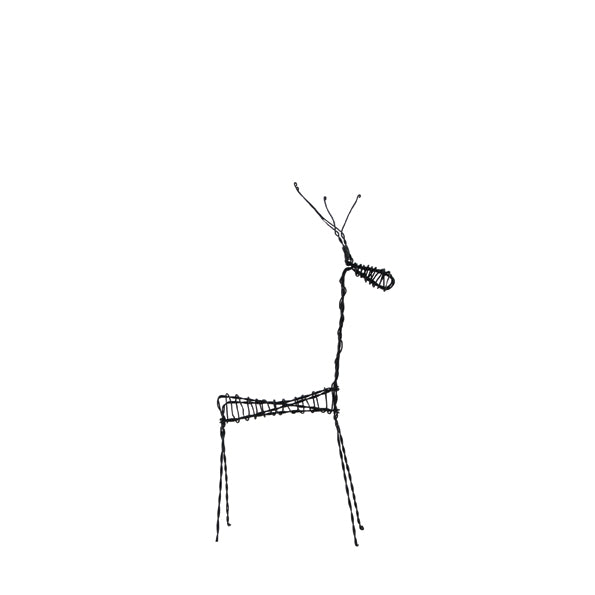 East of India Rusty Wire Standing Reindeer - Small