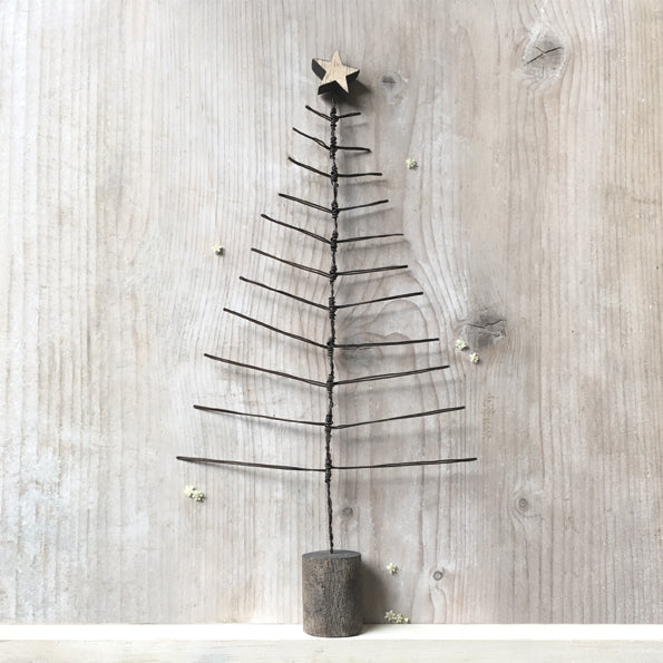 East of India Rusty Wire Christmas Tree - Large