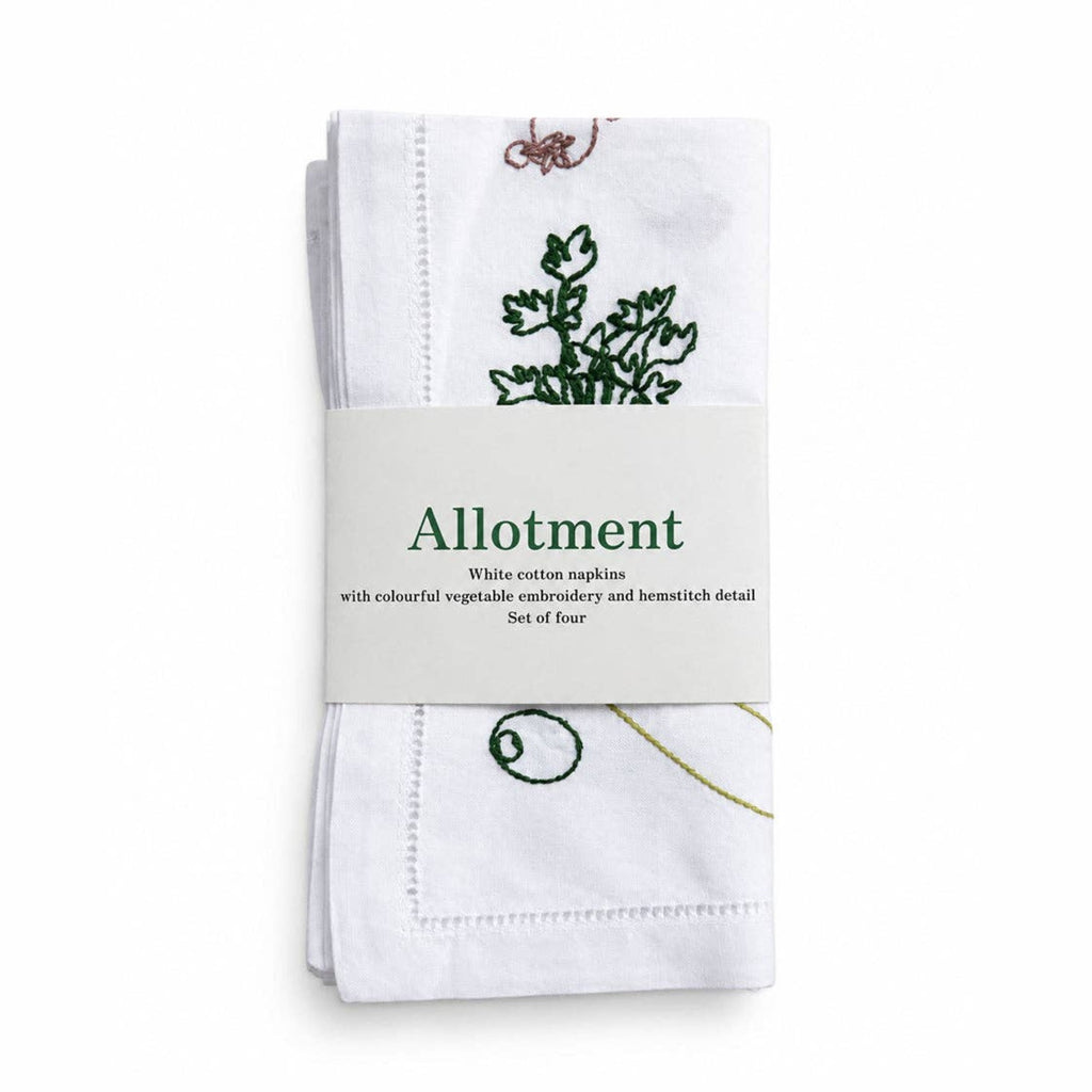 Allotment Embroidered Napkins - Pack of 4