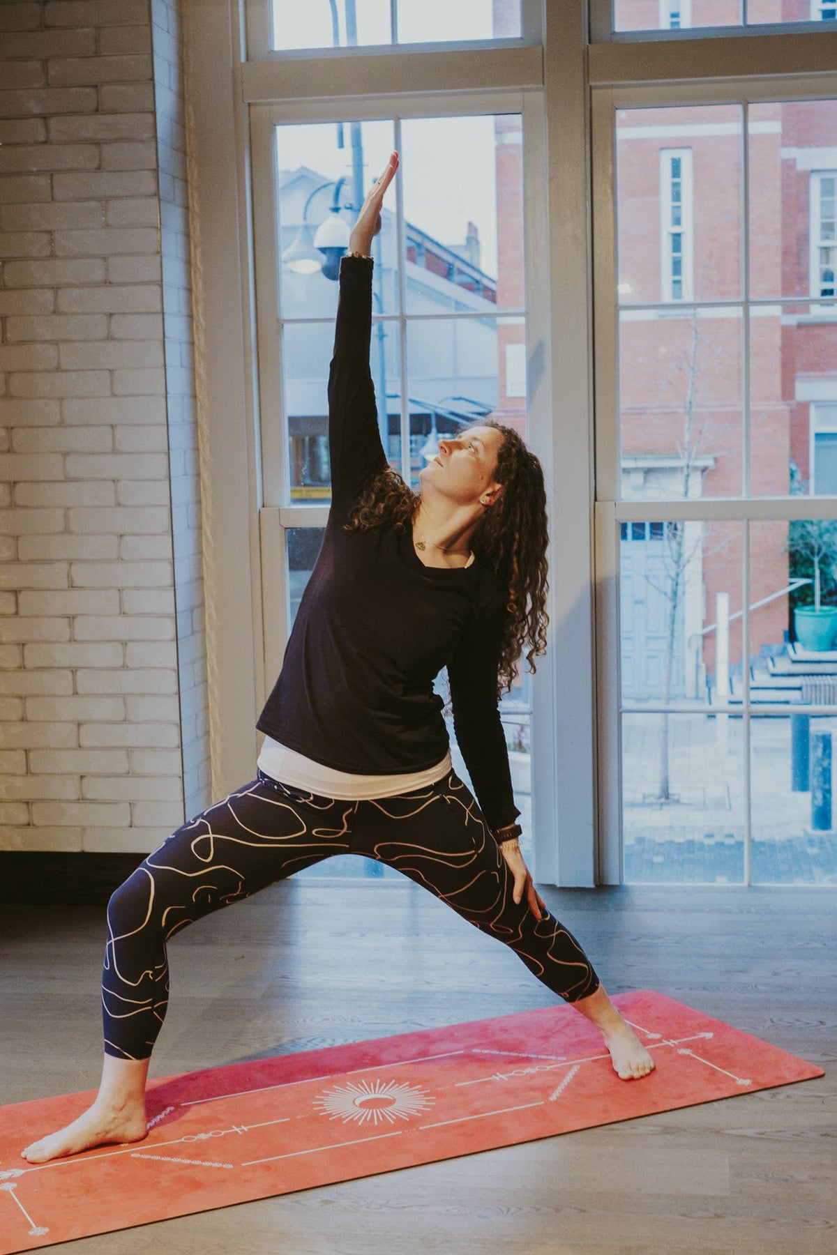 Velvety Red Sustainable Alignment Yoga Mat - Warrior Red