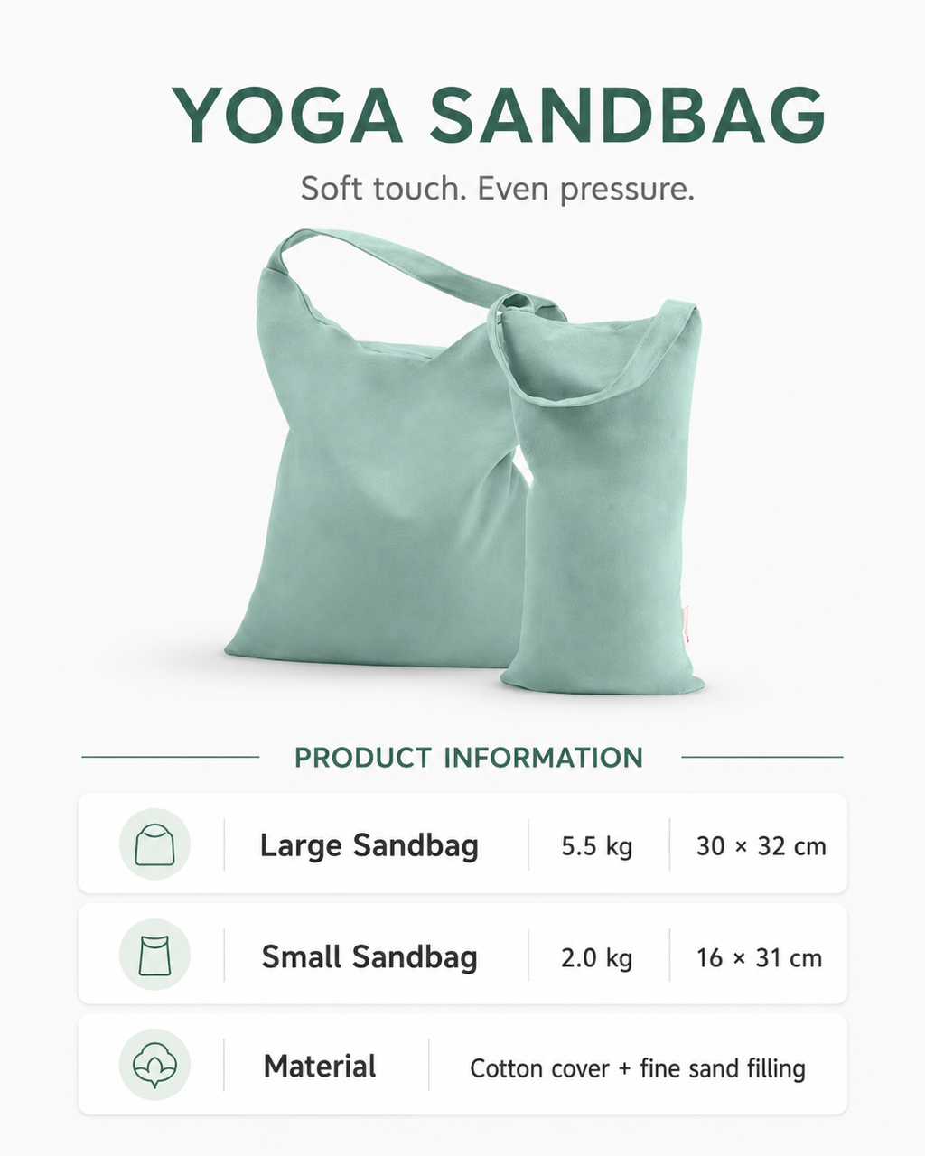 Yoga Sandbag Set for Restorative Practice
