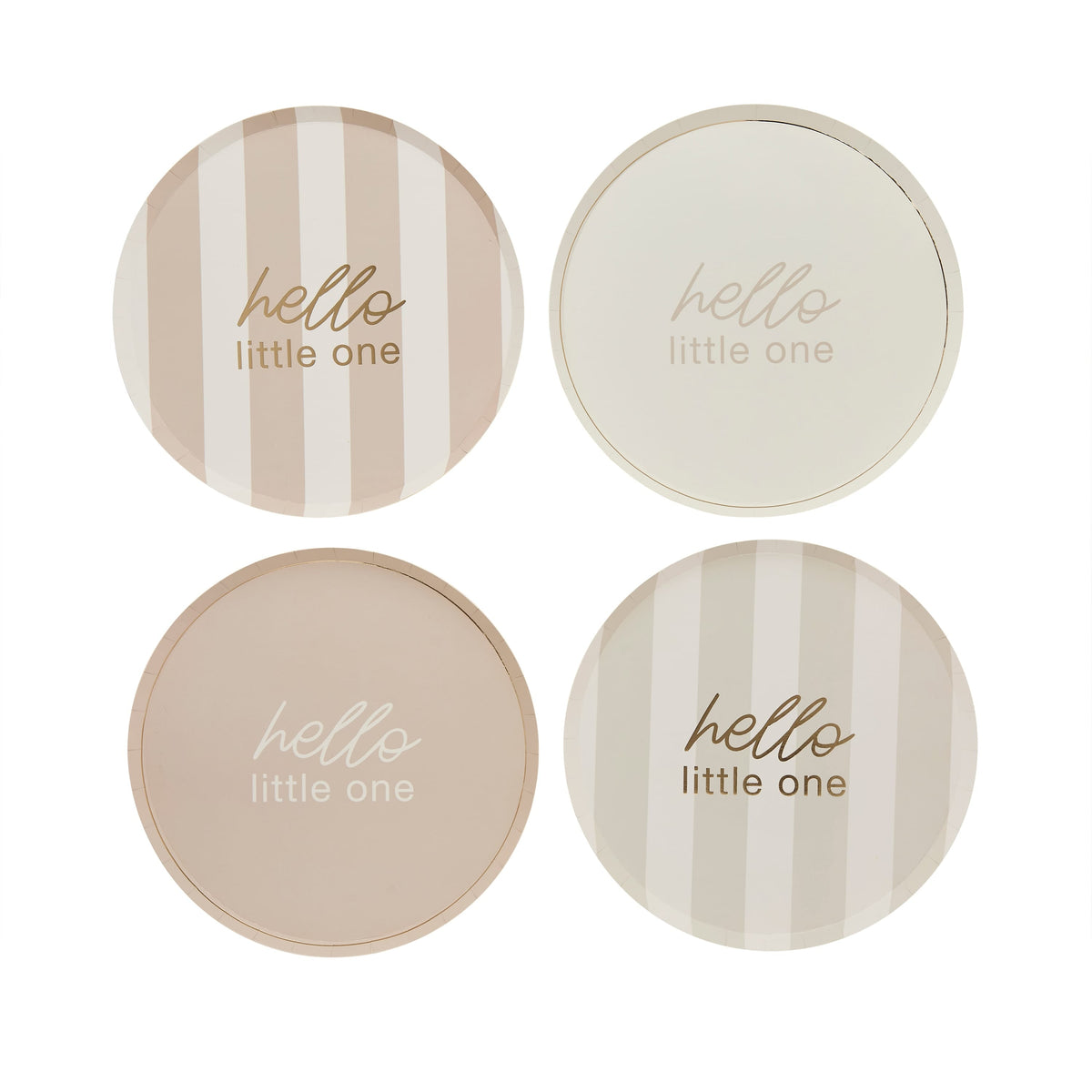 8 Pack Neutral Baby Shower Paper Plates | Baby Shower Supplies UK Tableware 8 Pack Neutral Baby Shower Paper Plates