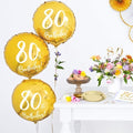 Balloons 80th Birthday Gold Foil Balloon