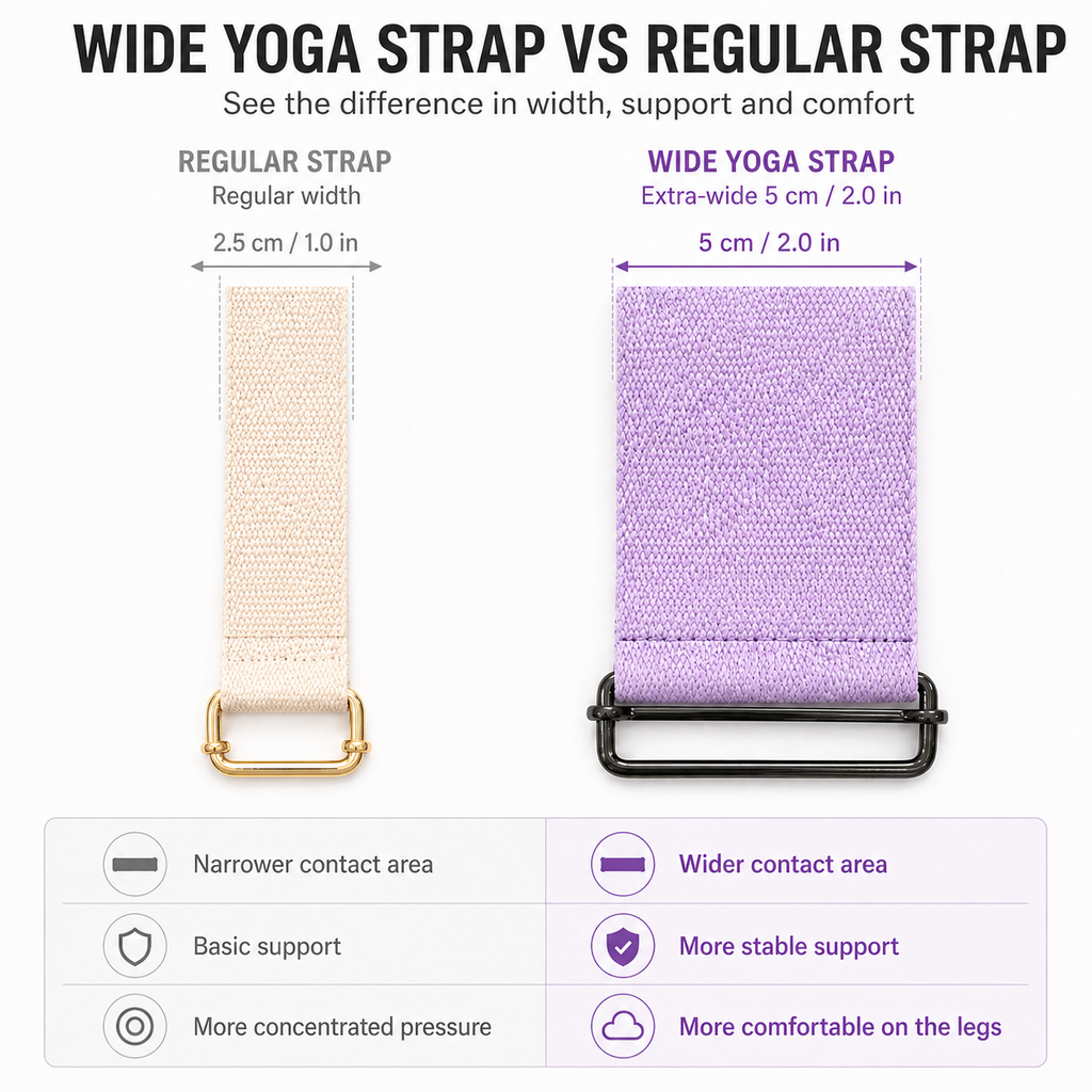 Iyengar Wide Cotton Yoga Strap - 5cm