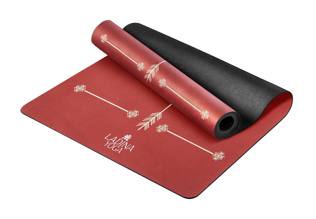 Velvety Red Sustainable Alignment Yoga Mat - Warrior Red