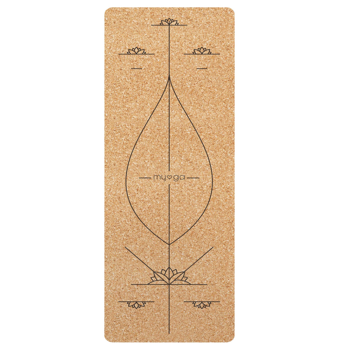 Myga Extra Large Cork Yoga Mat - Alignment