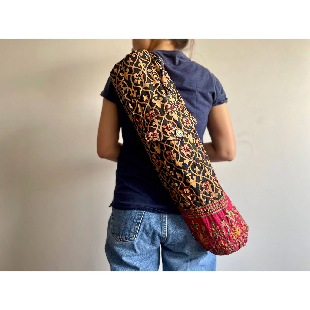 Upcycled Sari Yoga Mat Bag