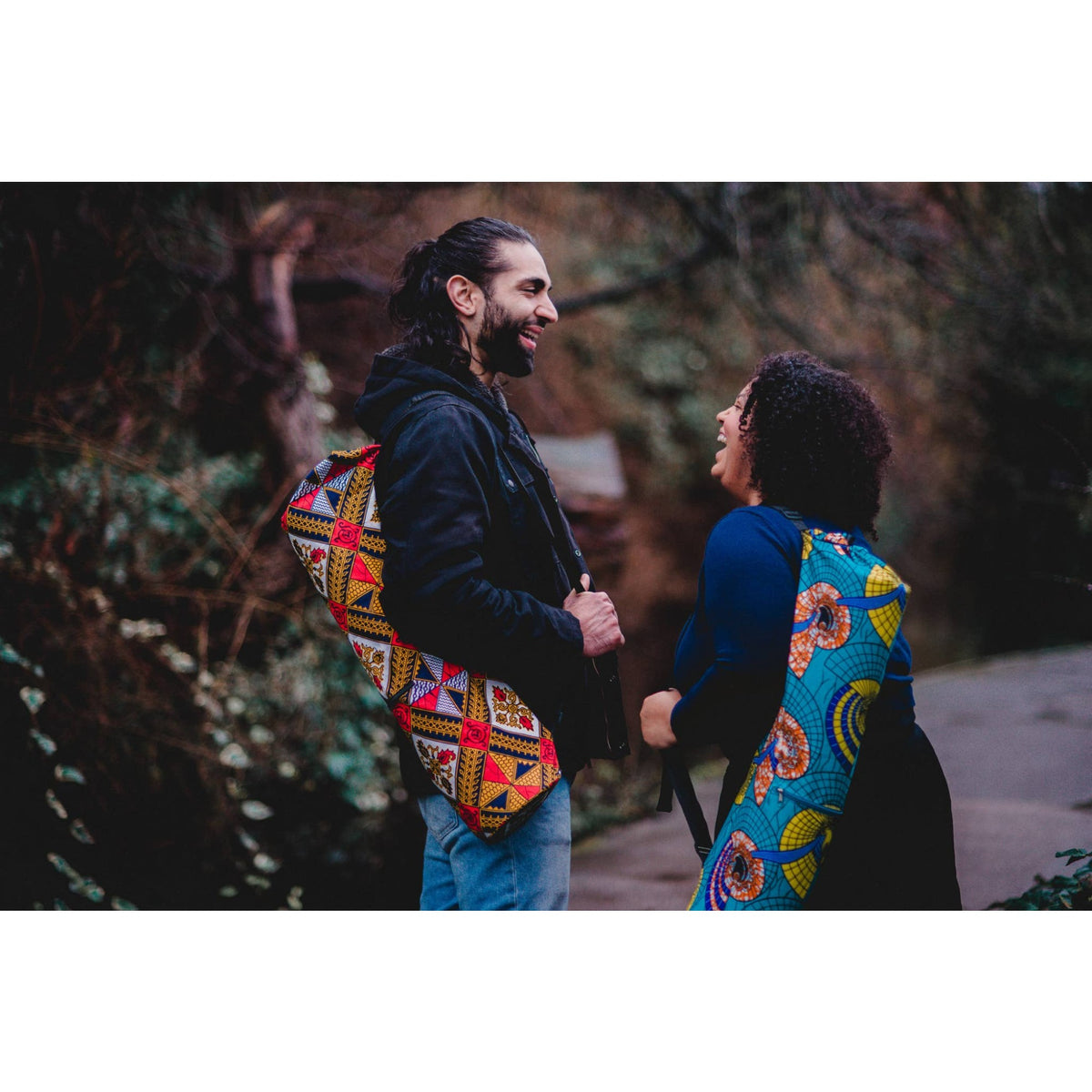 Handmade African Print Yoga Bag - Sunset
