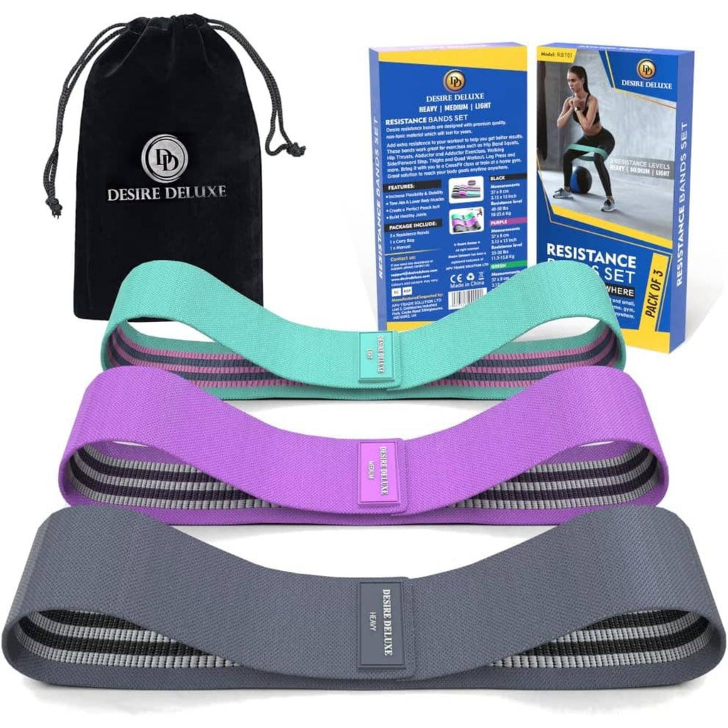 Fabric Resistance Bands - Set of 3