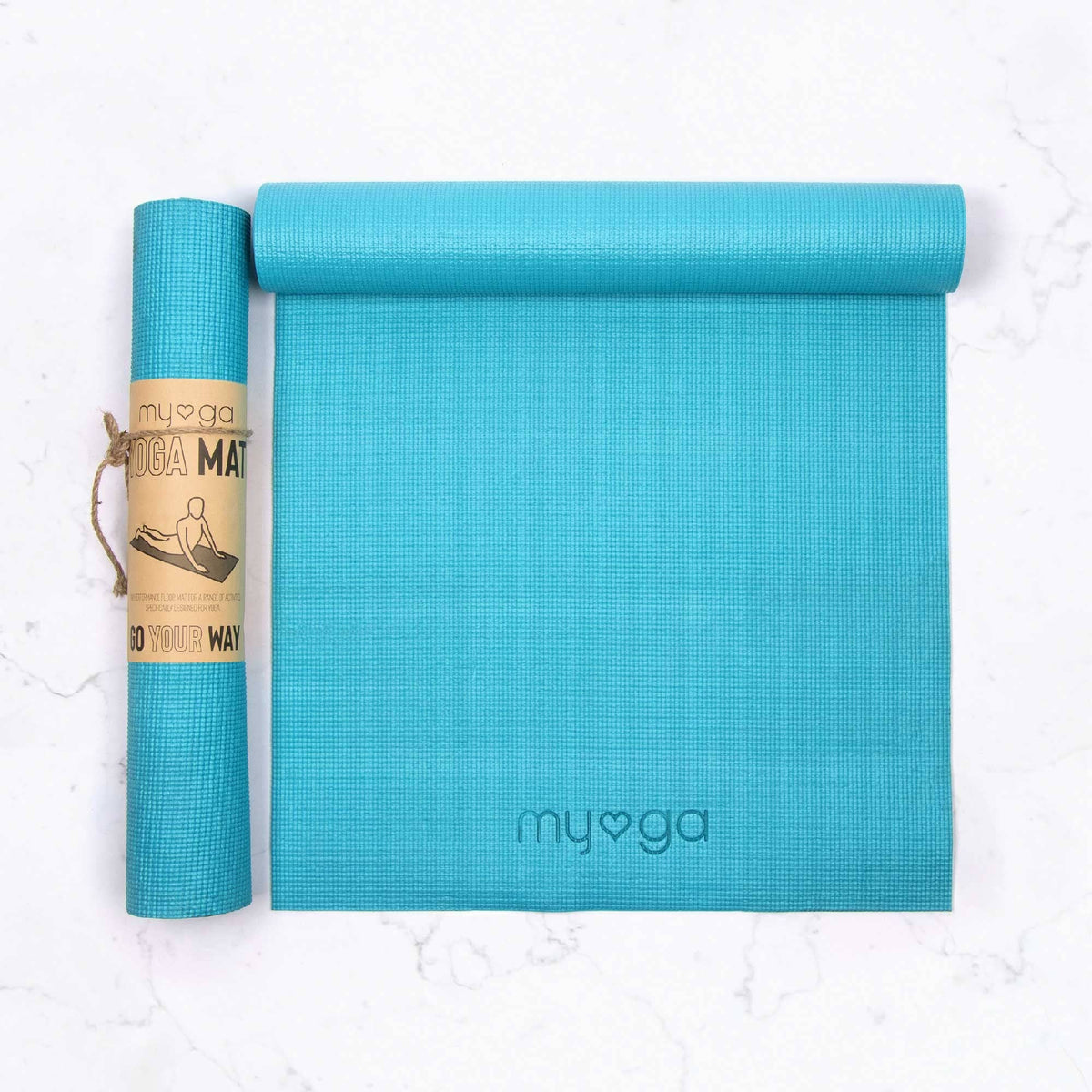 Myga Entry Level Yoga Mat - Brights - Turquoise