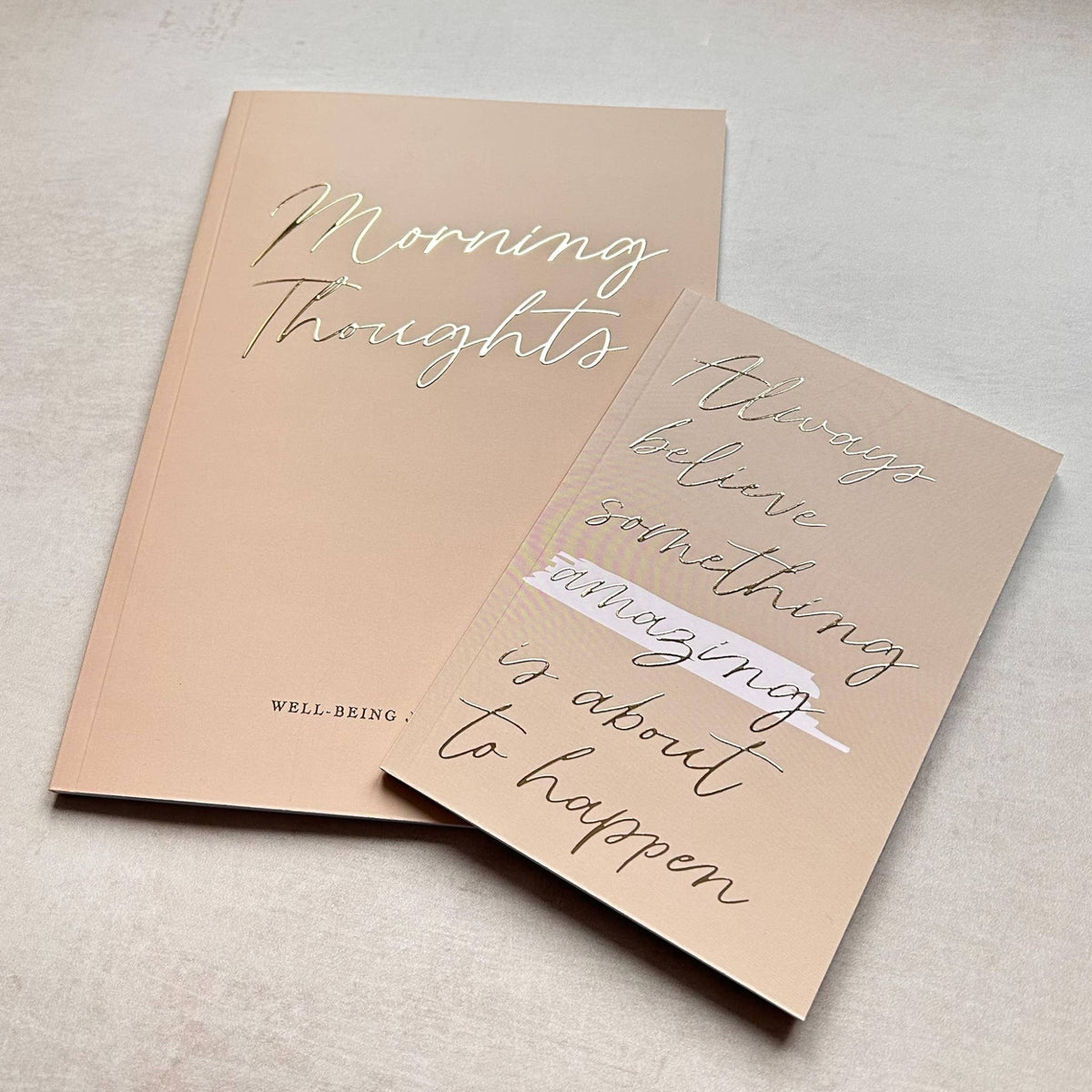 Morning Thoughts Well-Being Journal - Gold Foiled