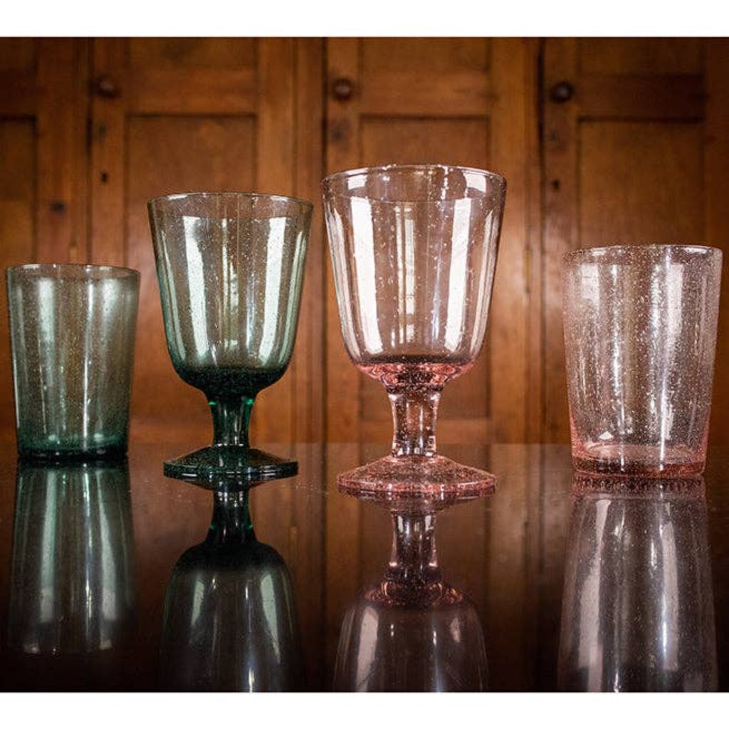 Handmade Wine Glass - Old Rose