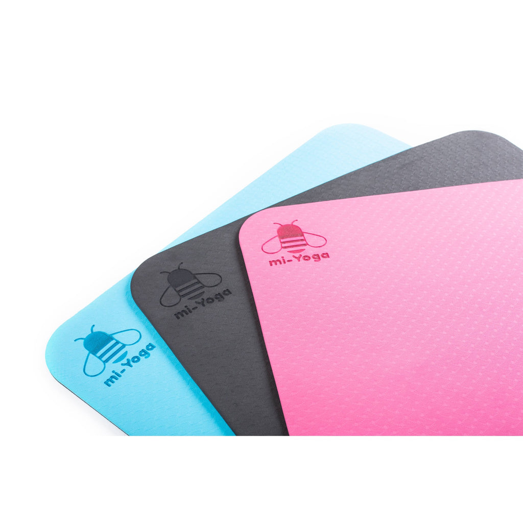 Mi-Yoga Anti-Bacterial Yoga Mat - Pink & Black