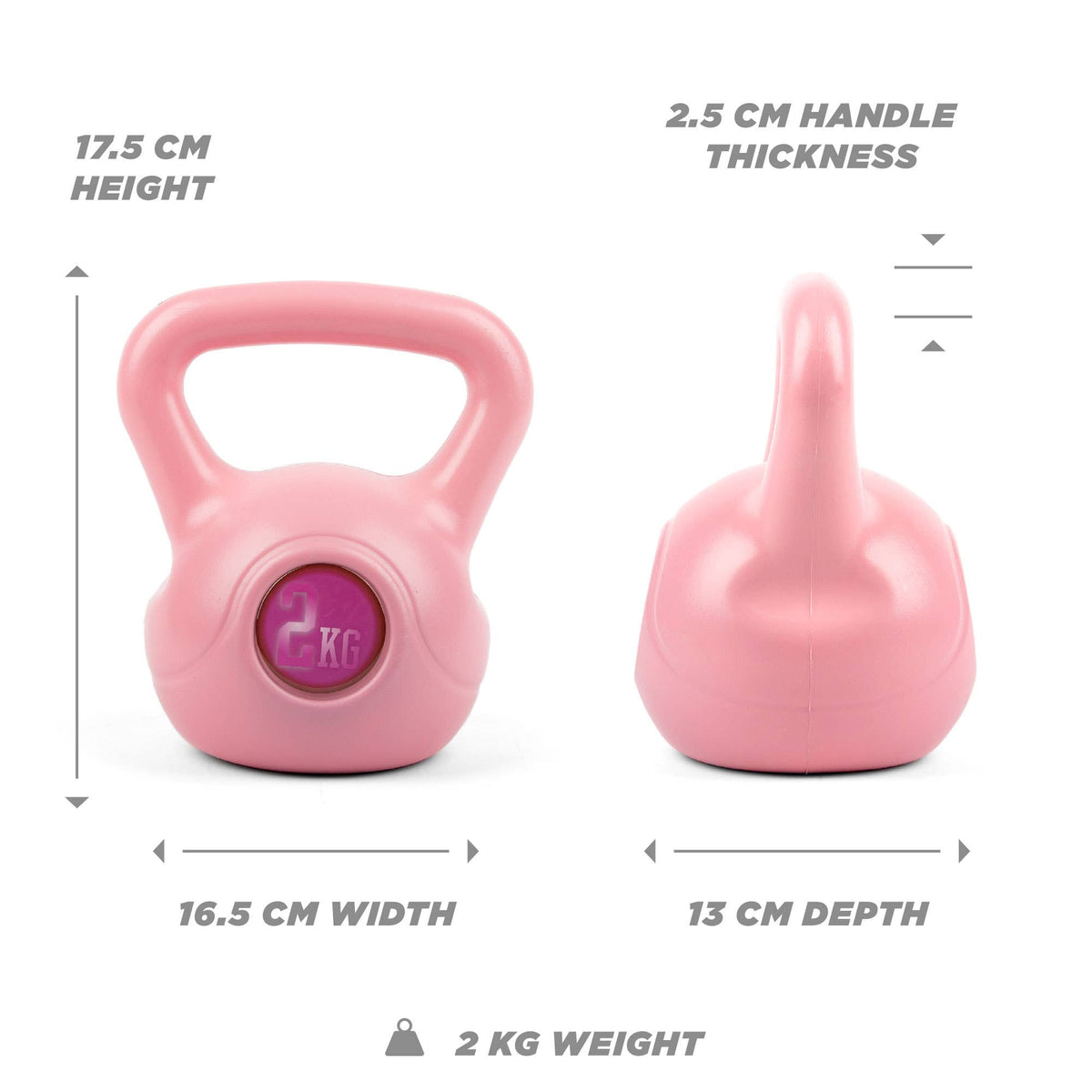 Pink Vinyl Coated Kettlebell