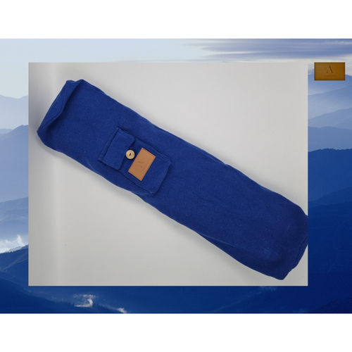 Cotton Linen Yoga Mat Bag - Royal Blue