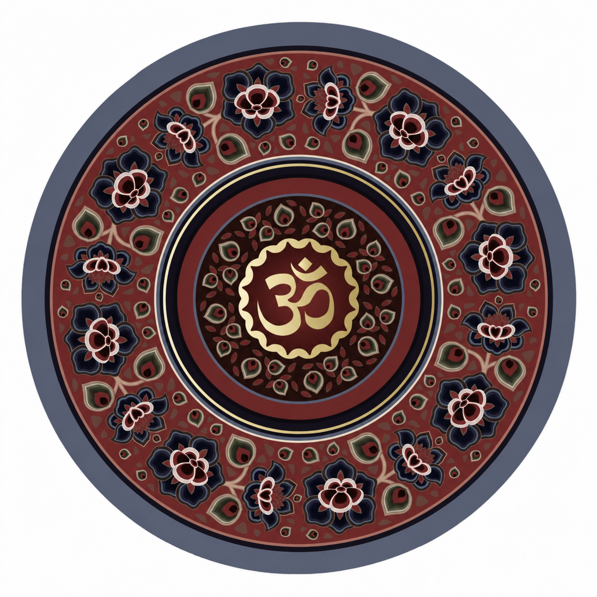Round Mandala Meditation Mat