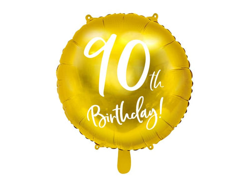 Balloons 90th Birthday Gold Foil Balloon