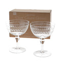 Vintage Etched Coupe Glasses - Set of 2