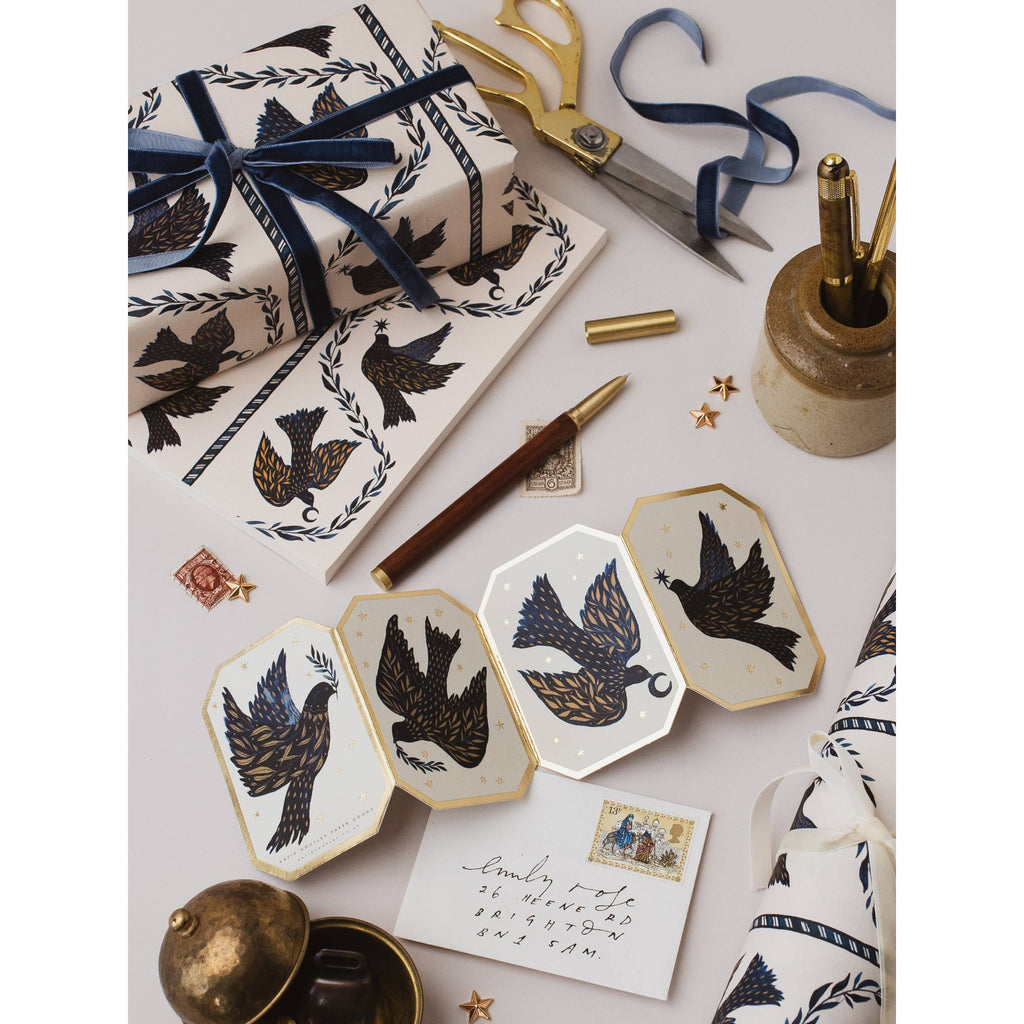 Dove Botanical Foiled A5 Lined Journal