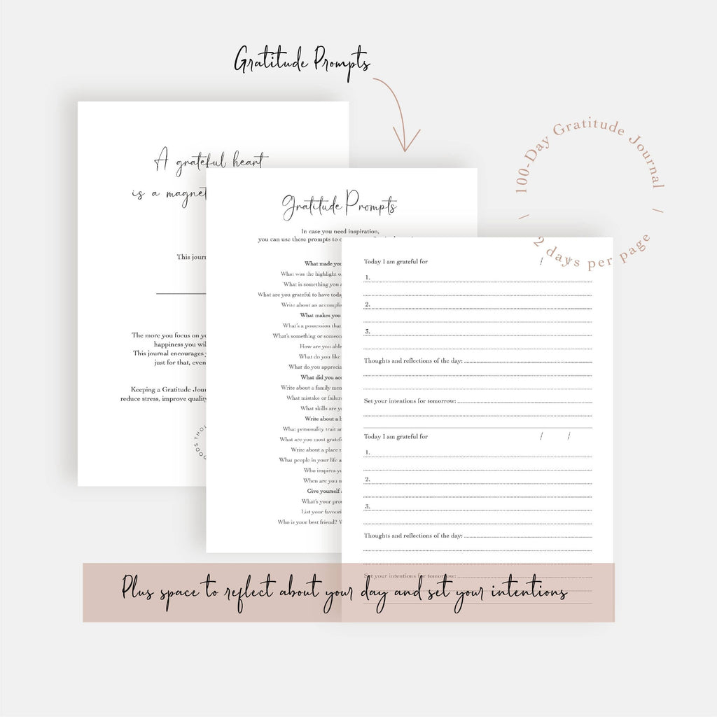 Gratitude Daily Reflection Journal - Gold Foiled