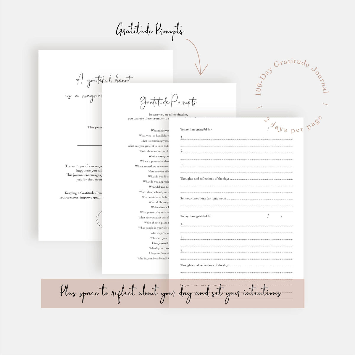 Gratitude Daily Reflection Journal - Gold Foiled