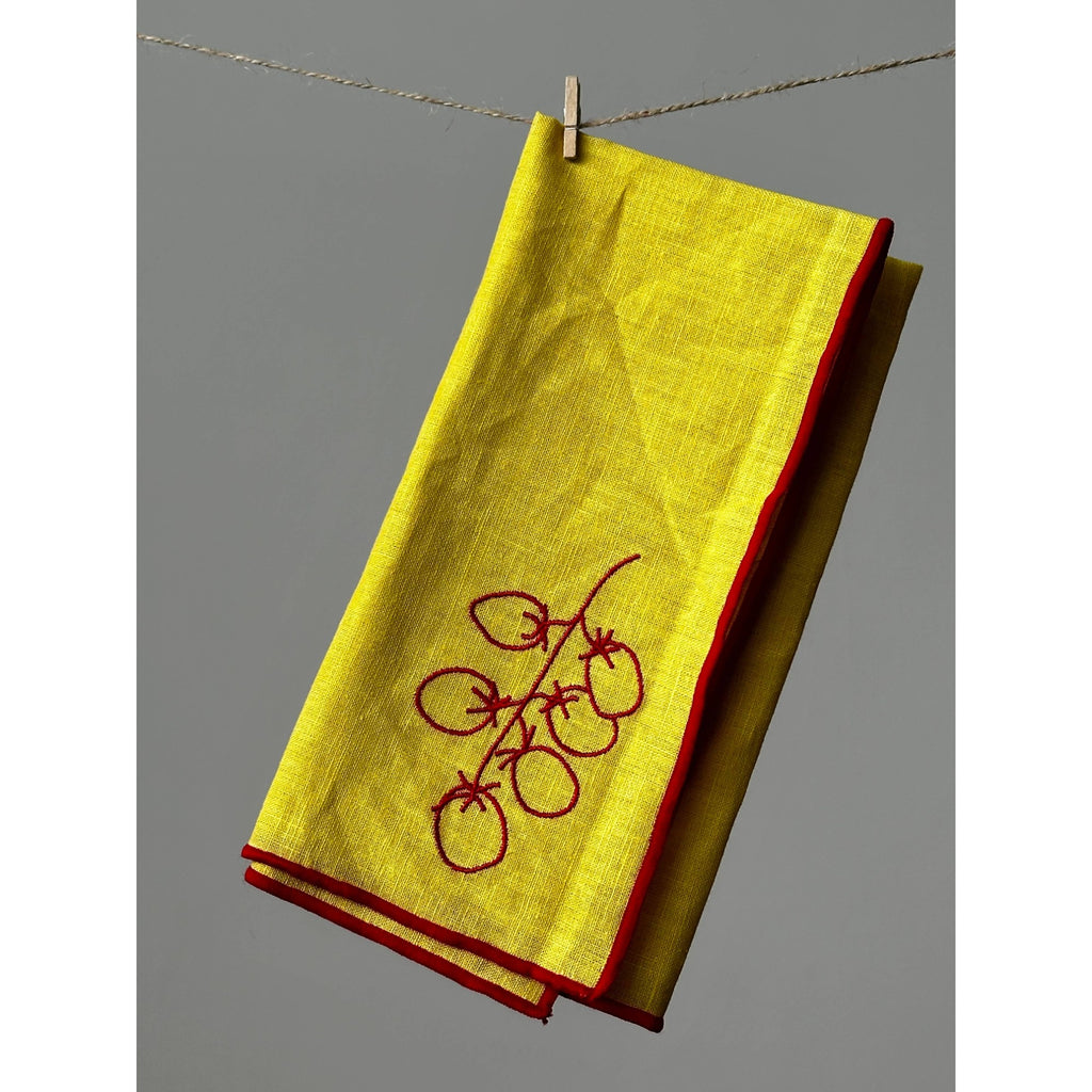 Linen Blend Napkins - Vine Tomatoes, Set of 2