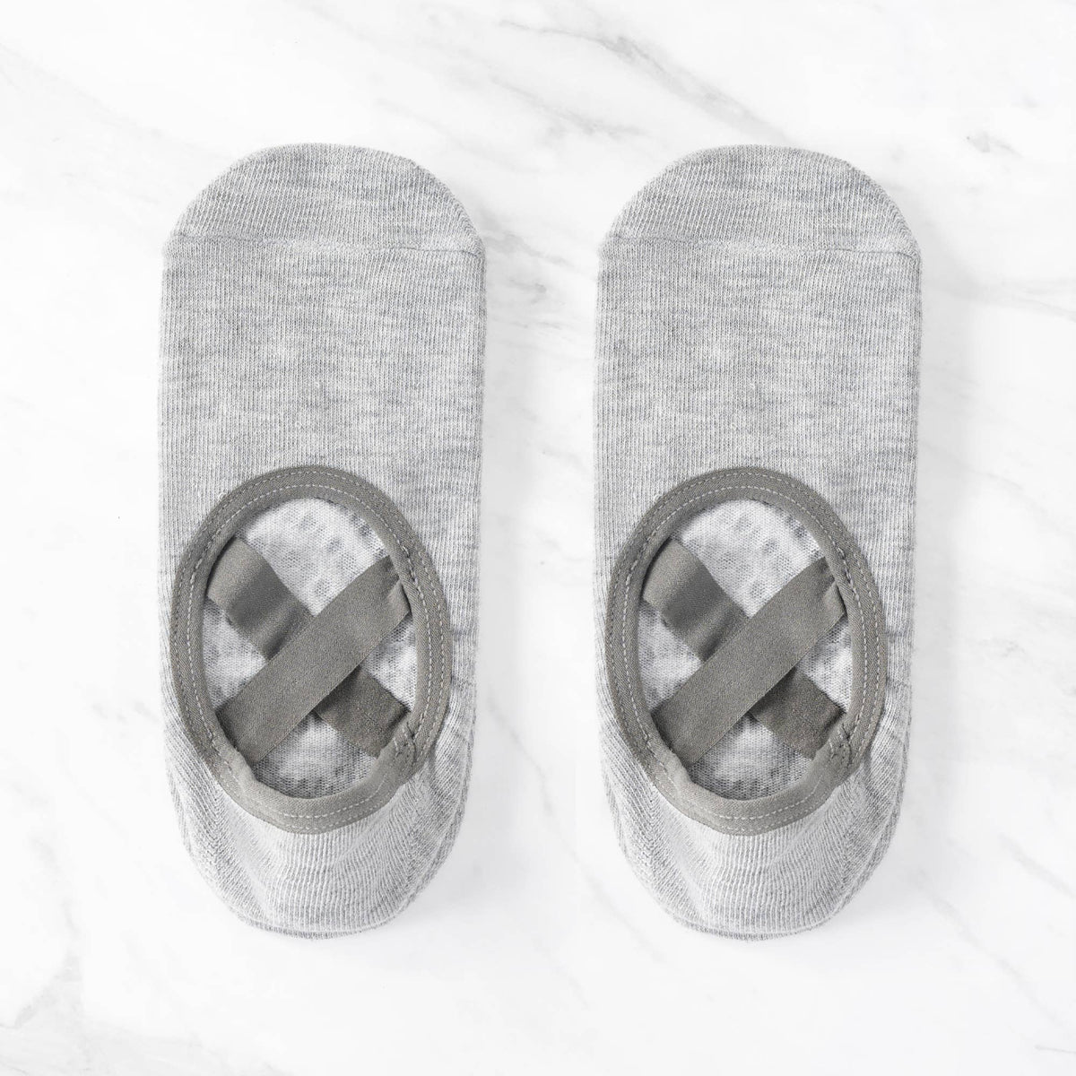 Myga Backless Cross-Strap Grip Yoga Socks - Grey