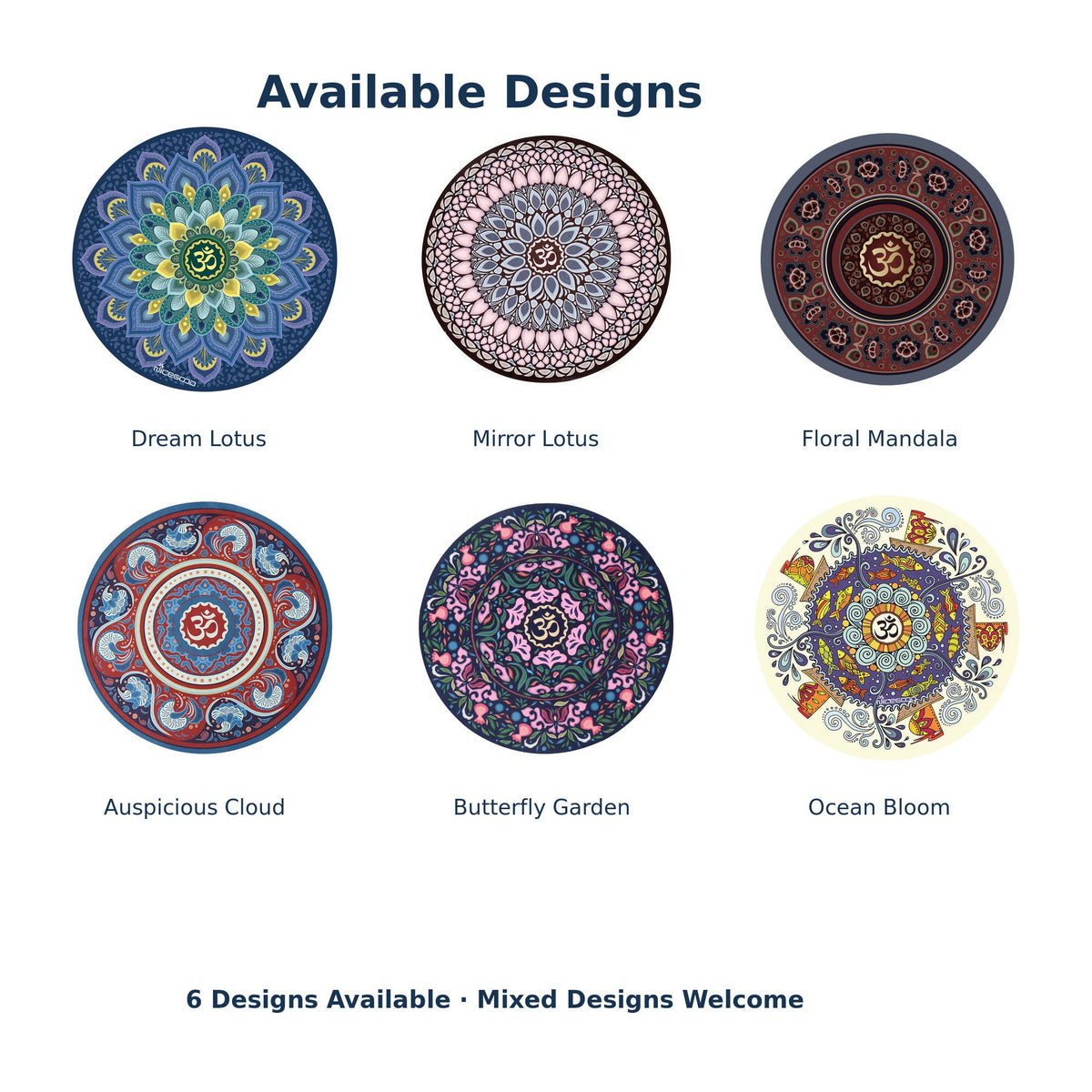 Round Mandala Meditation Mat