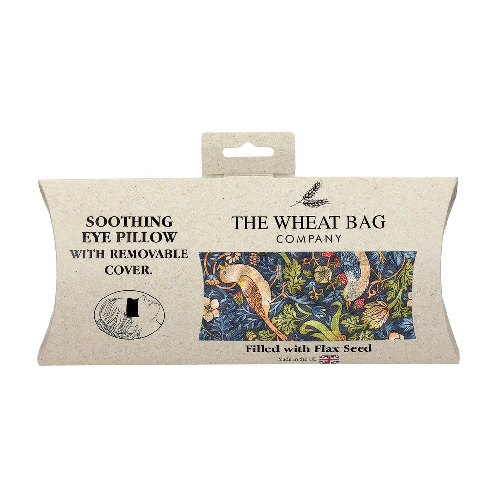 William Morris Eye Pillow - Strawberry Thief Navy
