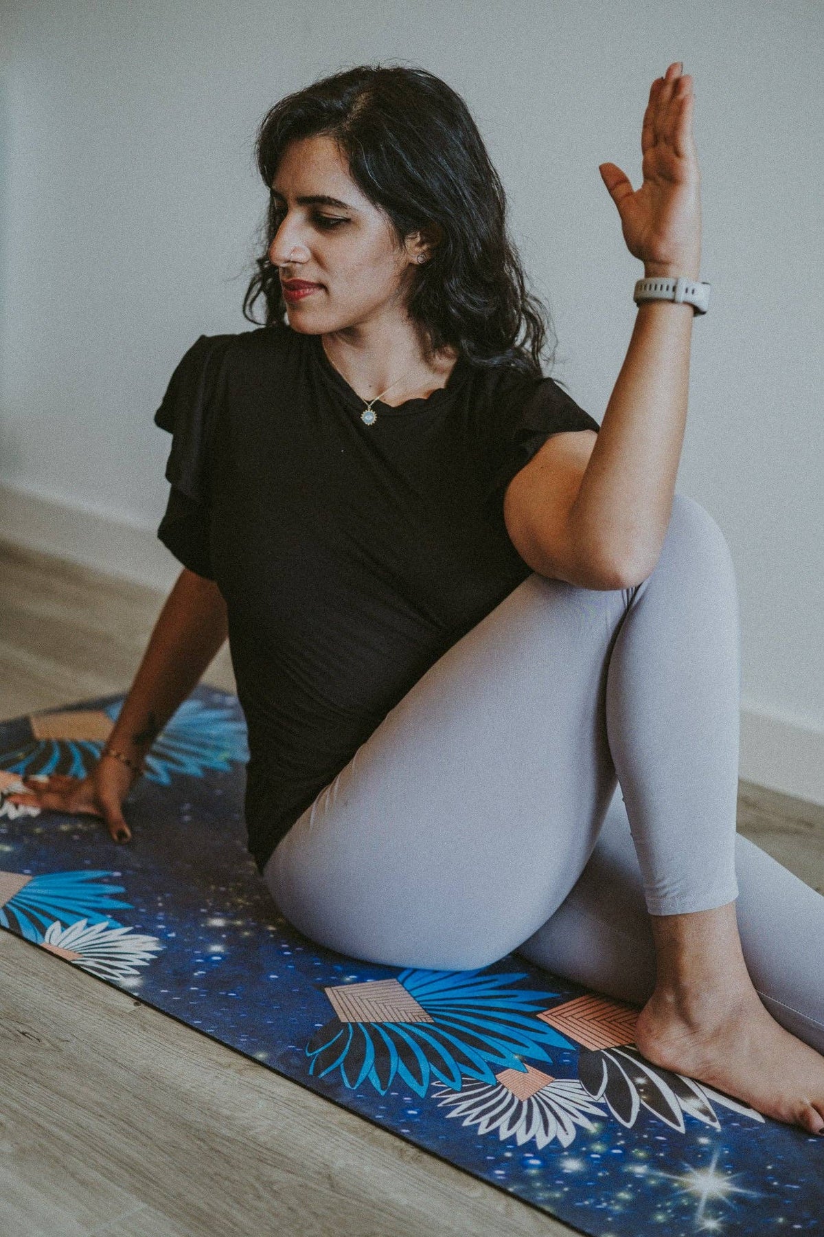 Ultra Grip Sustainable Yoga Mat - Ravinala Blue