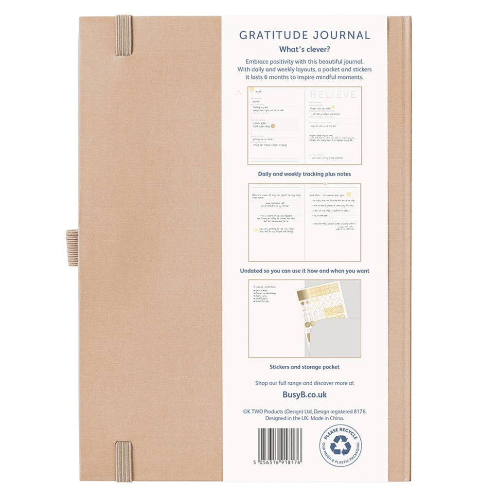 Busy B Gratitude Journal - 6 Month Undated