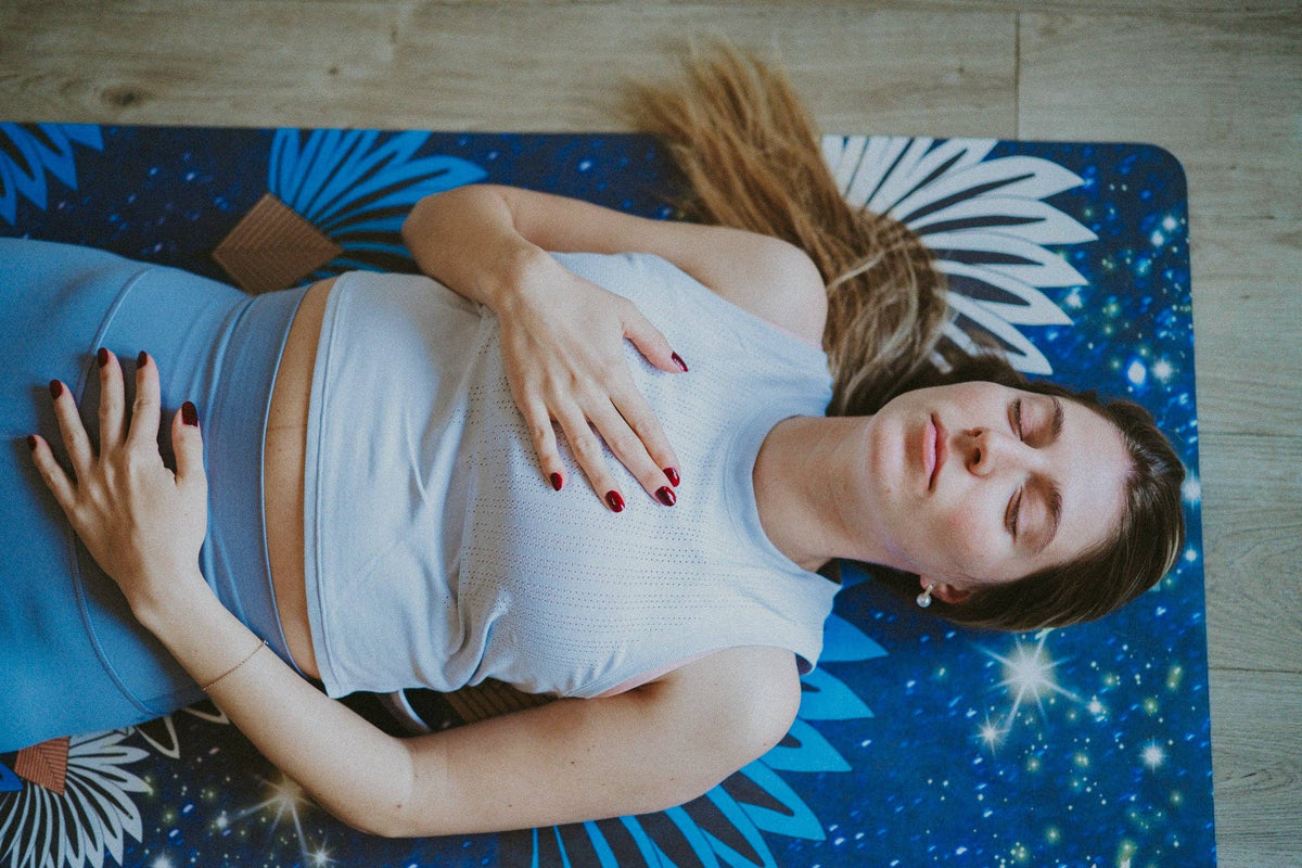 Ultra Grip Sustainable Yoga Mat - Ravinala Blue
