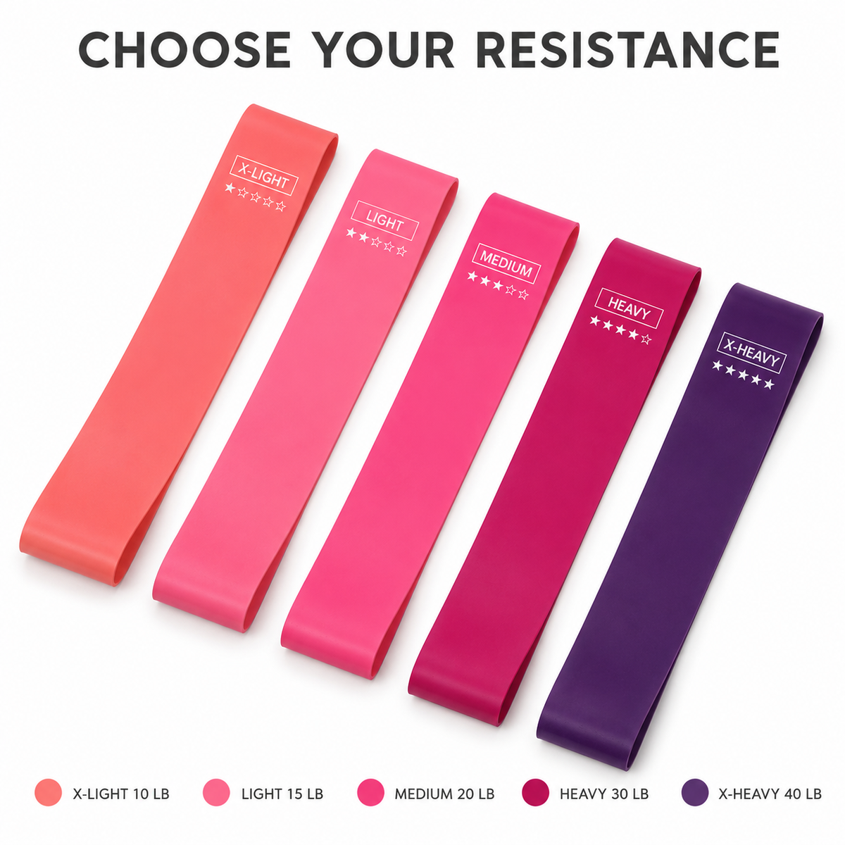 Mini Loop Resistance Band Set with Pouch