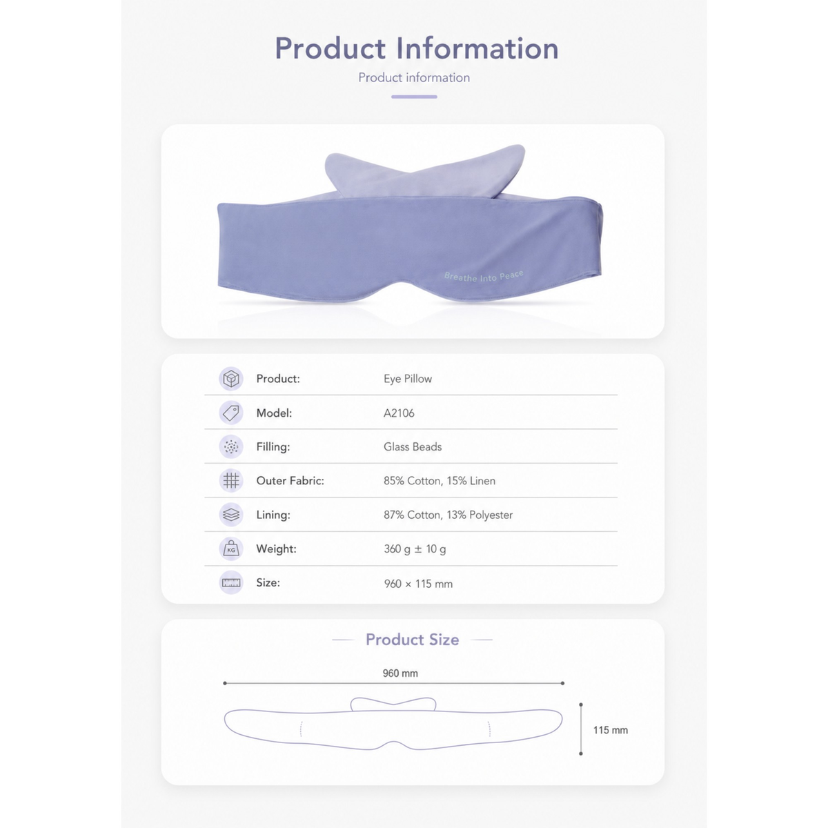 Weighted Eye Pillow for Yoga Nidra & Meditation