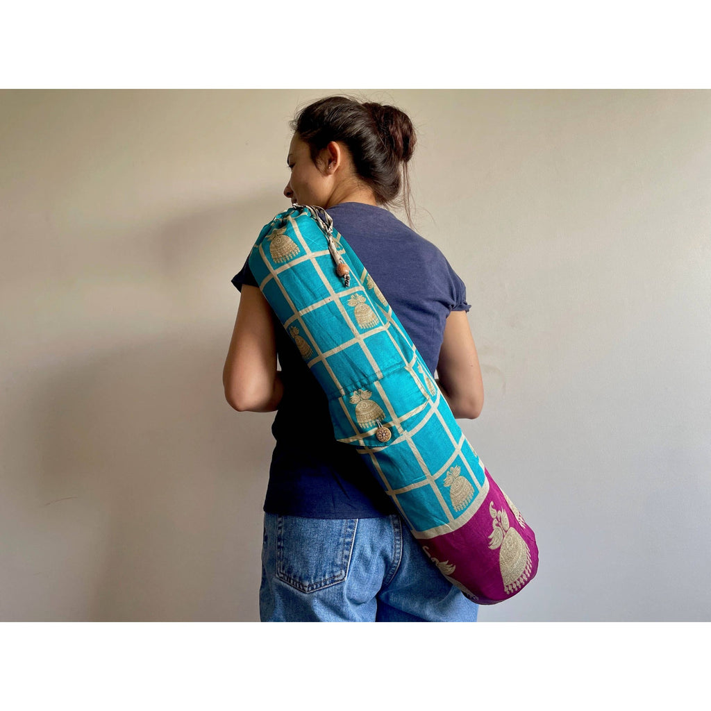 Upcycled Sari Yoga Mat Bag
