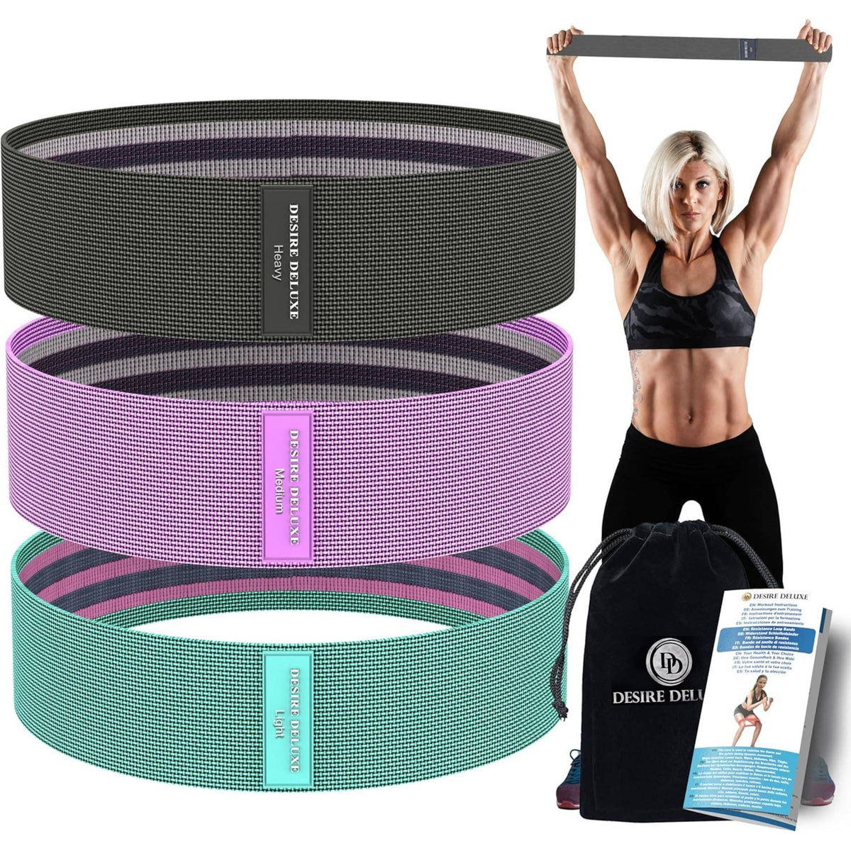 Fabric Resistance Bands - Set of 3